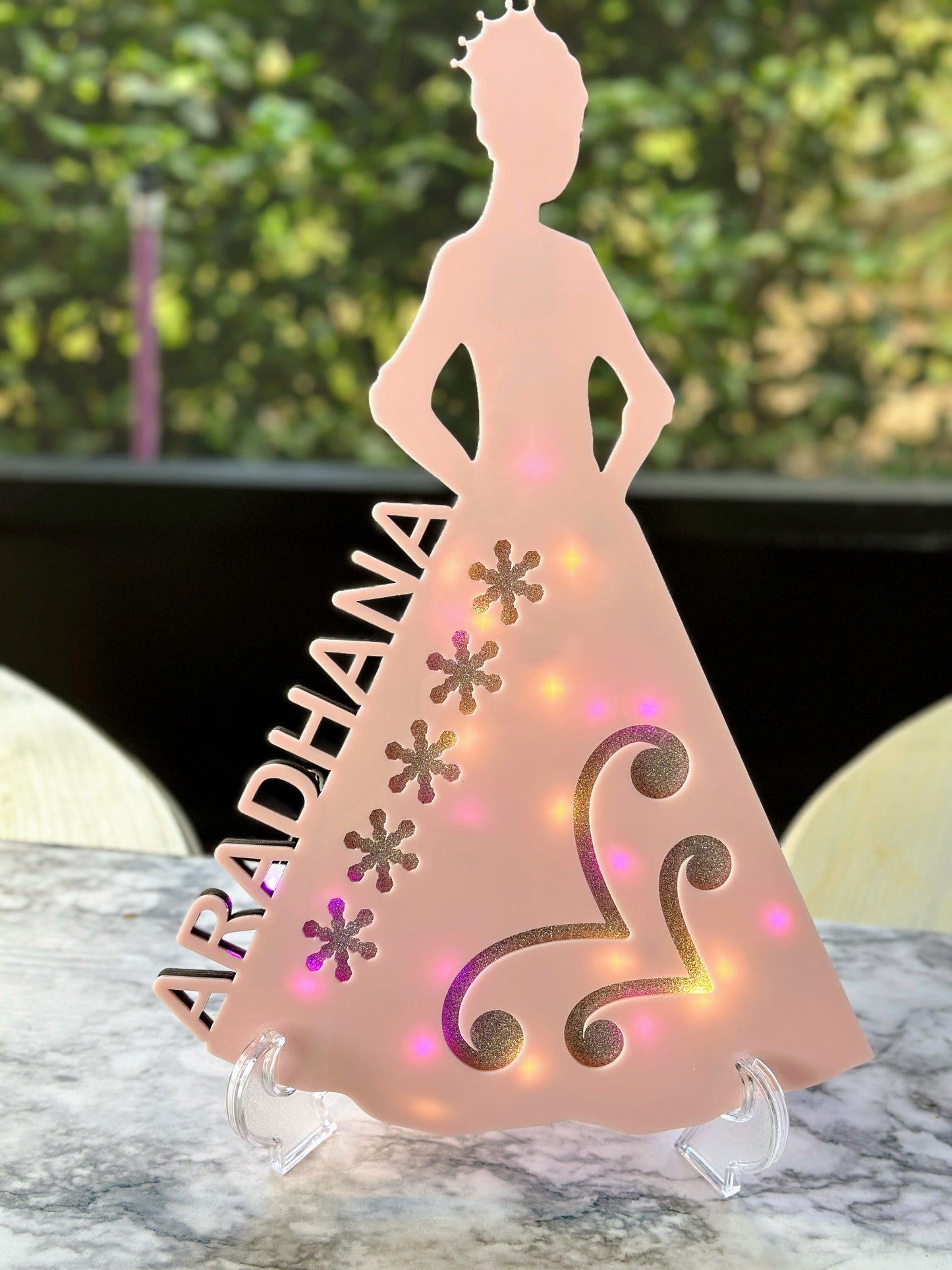 Personalised Princess Name Sign for Kids - Create Your Perfect Fairy Tale, LED Name Sign, Girls Nursery Signs