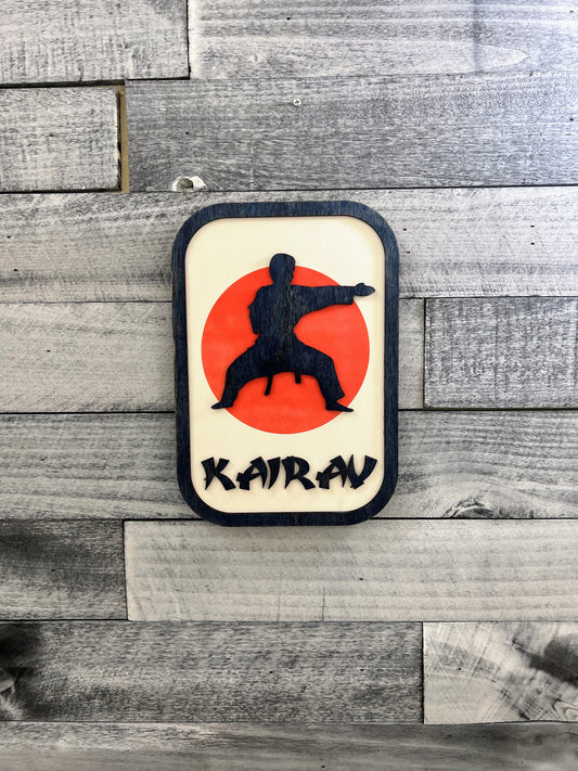 Personalised Martial Arts Name Sign, Custom Karate Name Sign, Personalised Tae Kwon Do Name Sign, Taekwon-Do Korean Name Sign
