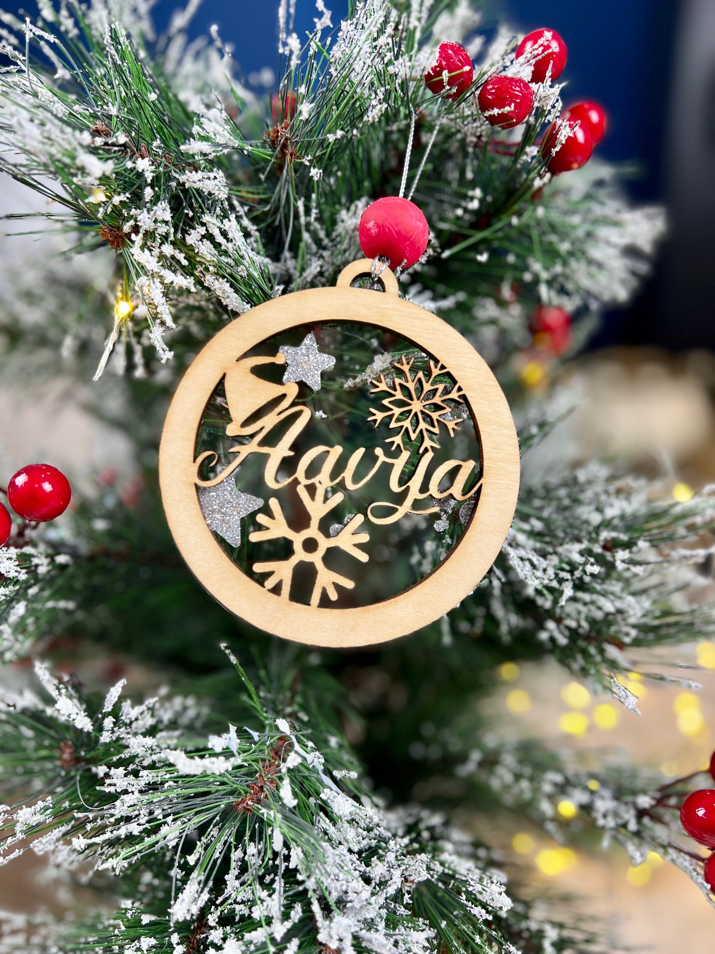 Personalised Name Christmas Ornaments, Reindeer Ornament, Custom Name , Candy cane ornament
