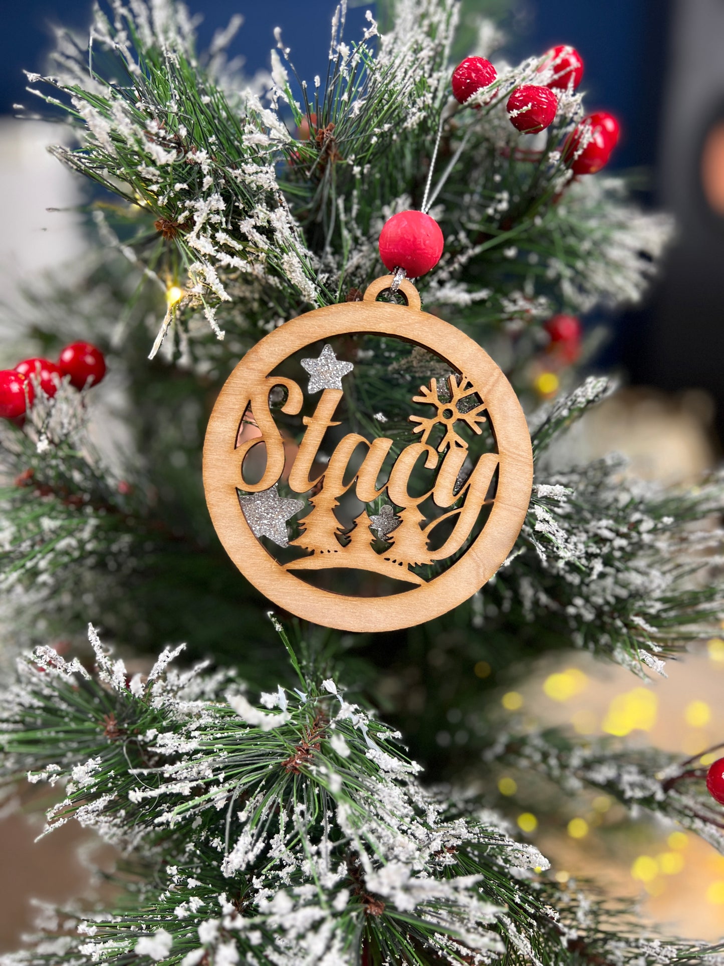 Personalised Name Christmas Ornaments, Reindeer Ornament, Custom Name , Candy cane ornament