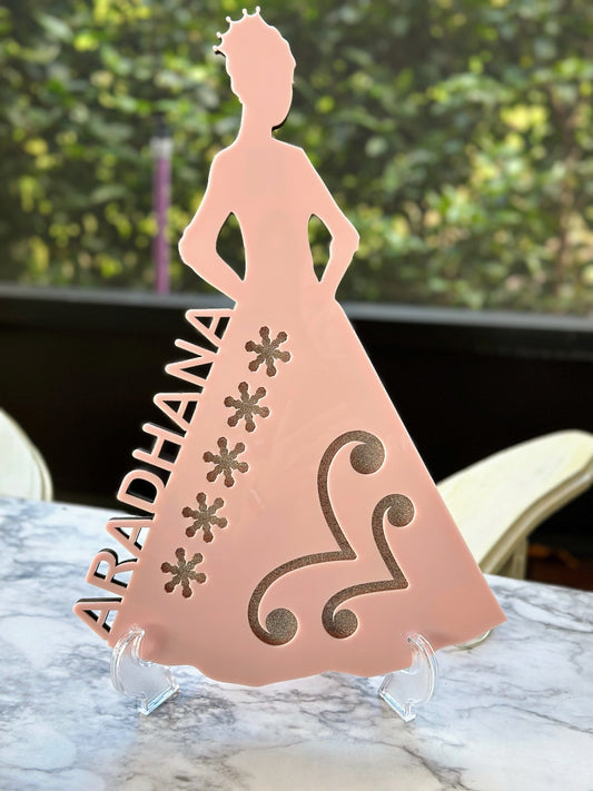 Personalised Princess Name Sign for Kids - Create Your Perfect Fairy Tale, LED Name Sign, Girls Nursery Signs