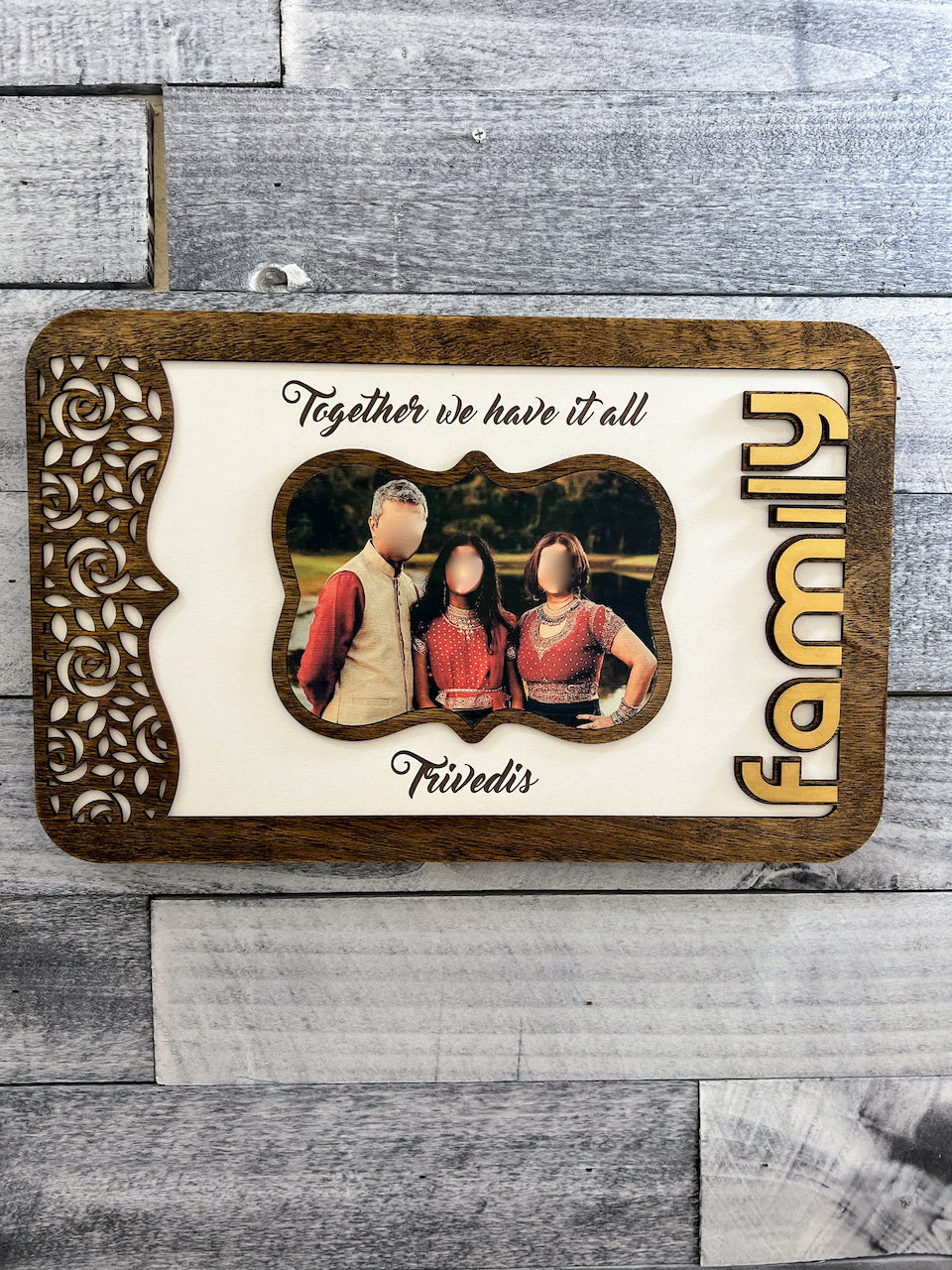 Custom Family Gift, Photo Wooden Gifts, Layered Family Gifts Personalised , Gift For Him,Gift For Her, Anniversary Gifts, Housewarming Gifts