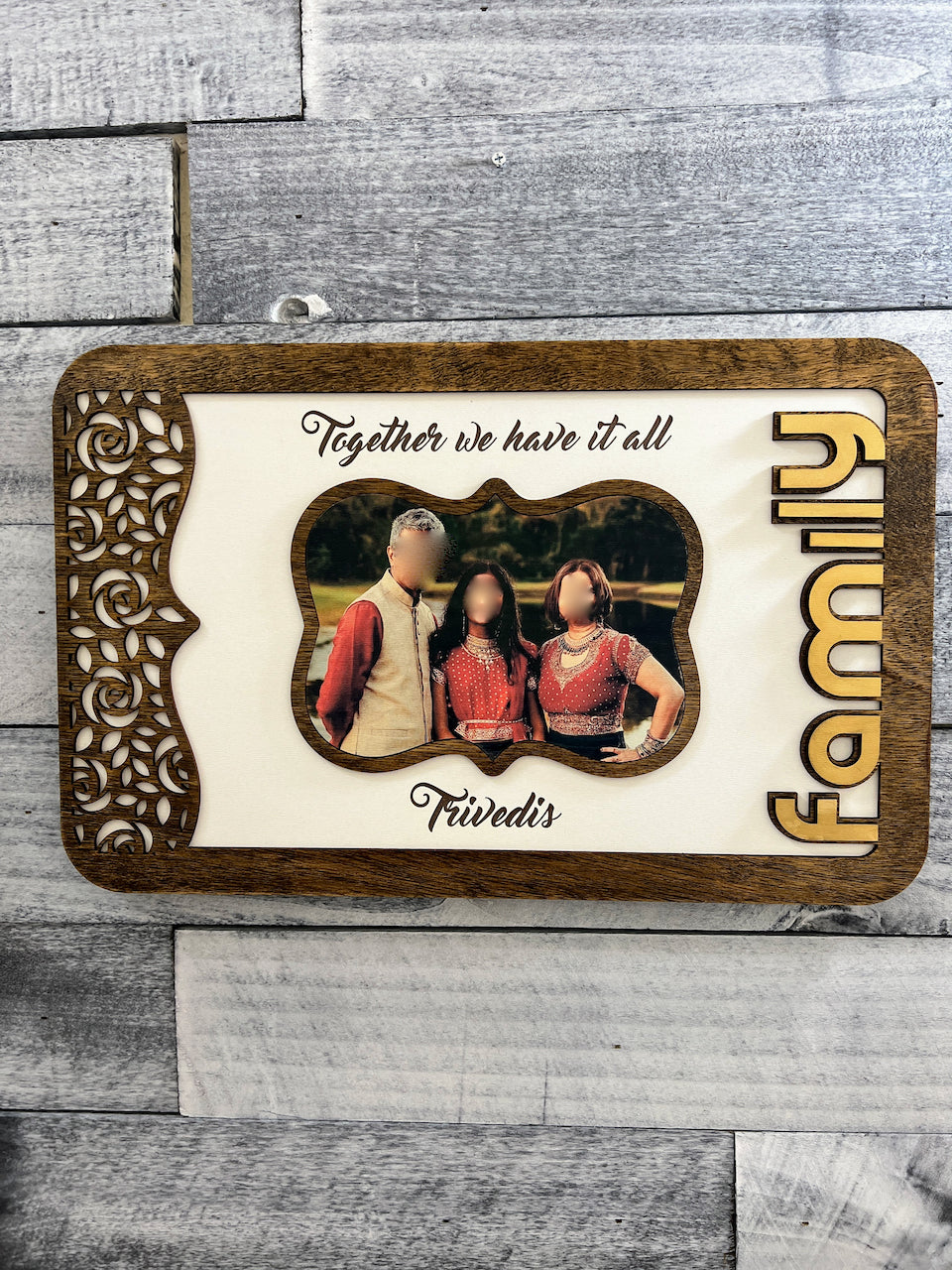 Custom Family Gift, Photo Wooden Gifts, Layered Family Gifts Personalised , Gift For Him,Gift For Her, Anniversary Gifts, Housewarming Gifts